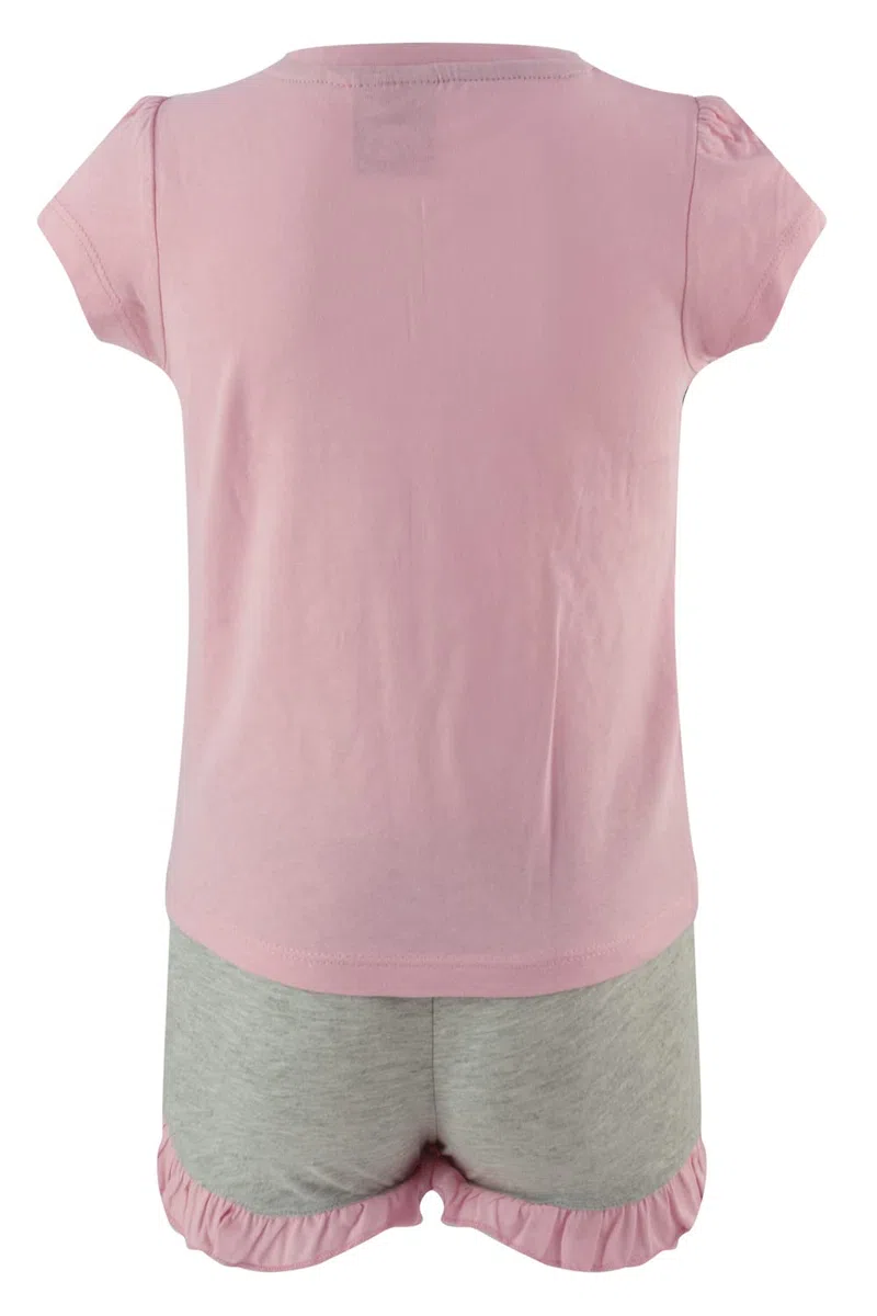 Bambina - Pigiama Completo 2 Pezzi Set Maglietta e Pantaloncino - Cotone