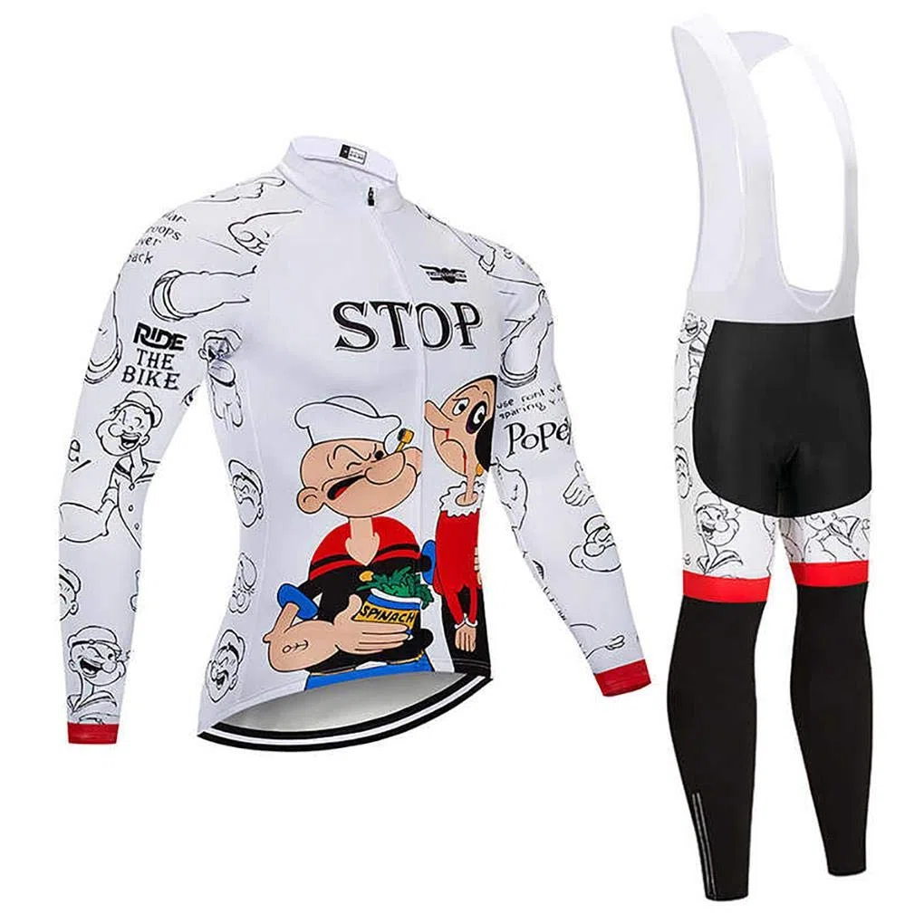 Moxilyn Maglia Da Ciclismo,Abbigliamento Ciclismo Uomo Inverno,Manica lunga+Pantaloni Abbigliamento Fitness,Cuscino 9D Gel,Costume Da Ciclismo,Antivento E Caldo