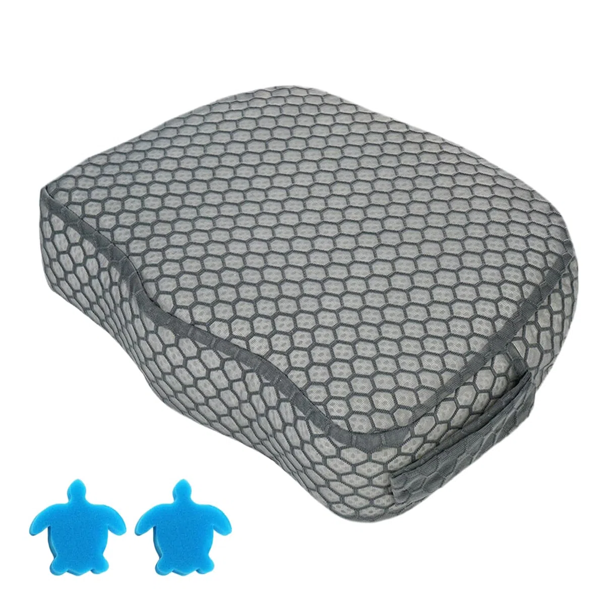 Sedile Rialzato per Vasca Idromassaggio Maglia Aria 3D Antiscivolo | Cuscino Rialzato Spa Per Piscina Interna, Bagno, Relax in Giardino, Camper, Anziani e Gravidanza