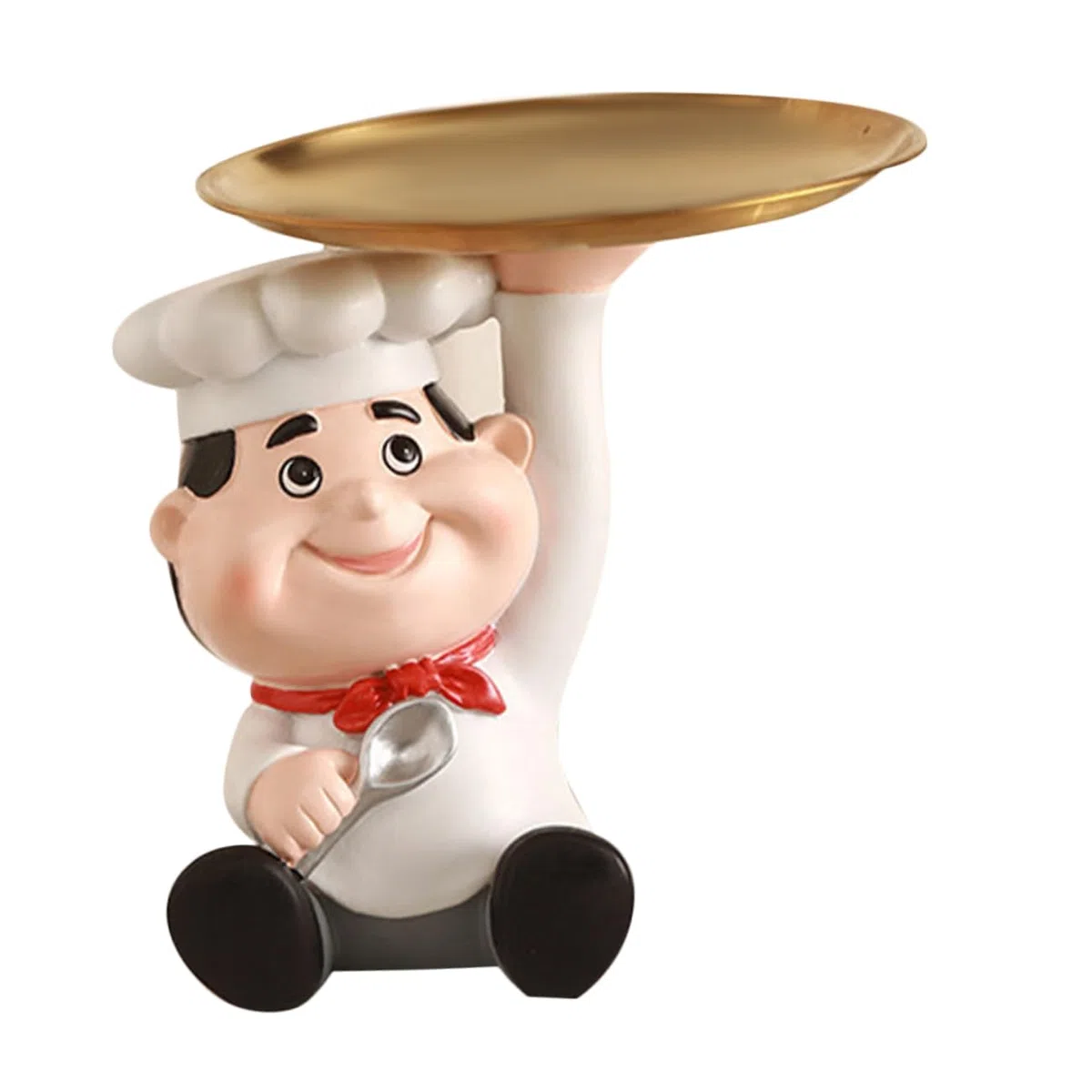 OUNONA Portaoggetti a Forma di Chef in Resina Bianca per Cucina, Decorazione per Casa, Utenza per Borse e Trucchi