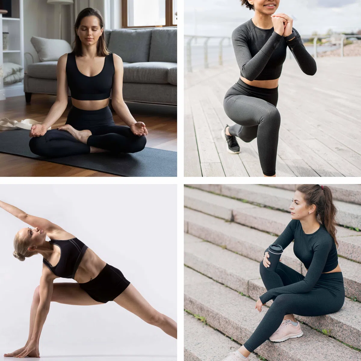 Risalti Top Palestra Donna con Fascia a Costine - Reggiseno Sportivo Donna in Microfibra, Top Yoga e Fitness Morbido e Traspirante, Reggiseno Senza Cuciture e Ferretto - Made in Italy