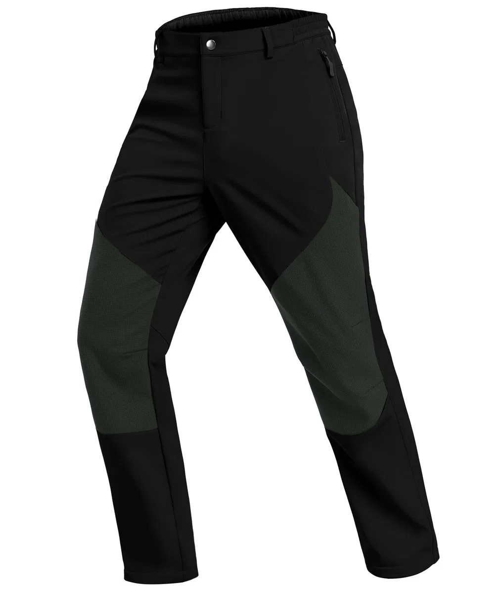 Pantaloni da Lavoro Uomo Invernali Pantaloni Trekking Antipioggia Impermeabili Termici Pantaloni Neve Sci Snowboard Caldo Antivento Tasca con Cerniera (Loose Fit)