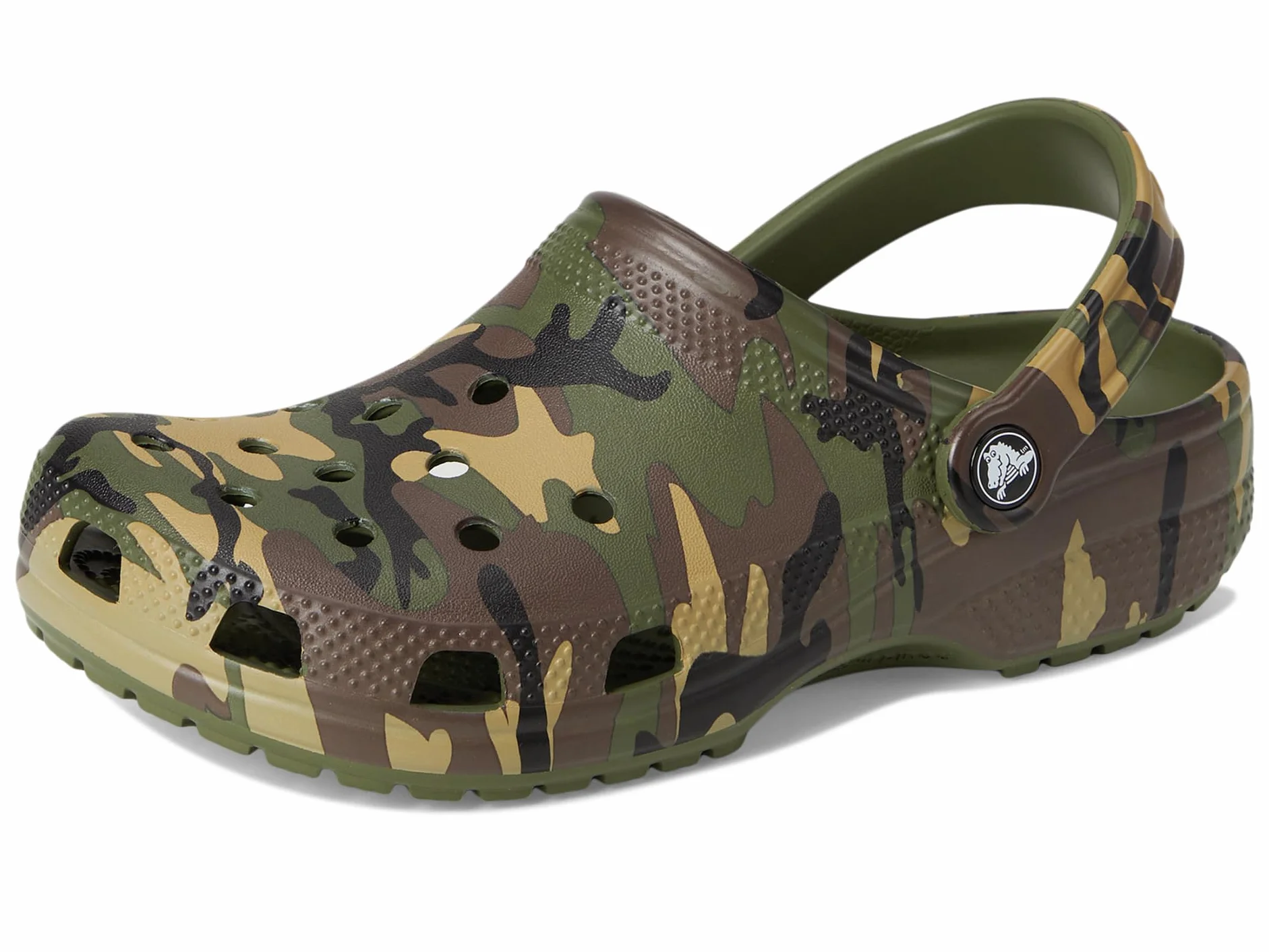 Crocs Zoccolo Classico Mimetico Unisex per Bambini, Verde Militare Multicolore, 37/38 EU