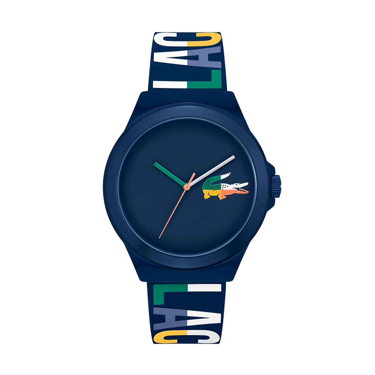 Lacoste Orologio Analogico al Quarzo da Uomo Collezione NEOCROC con Cinturino in Silicone Blu Navy - 2011184