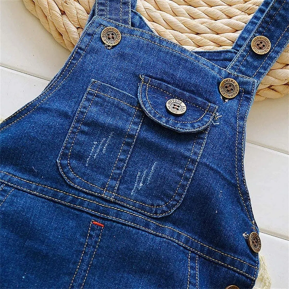 Salopette Jeans Bimbo Bambina Abbigliamento Bambino Tuta Neonata Pantaloni Lunghe Jeans Tuta Blu Denim Pantaloni Lunghe Jumpsuits