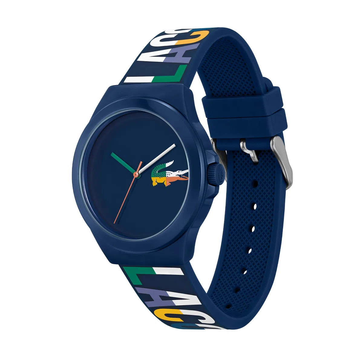 Lacoste Orologio Analogico al Quarzo da Uomo Collezione NEOCROC con Cinturino in Silicone Blu Navy - 2011184