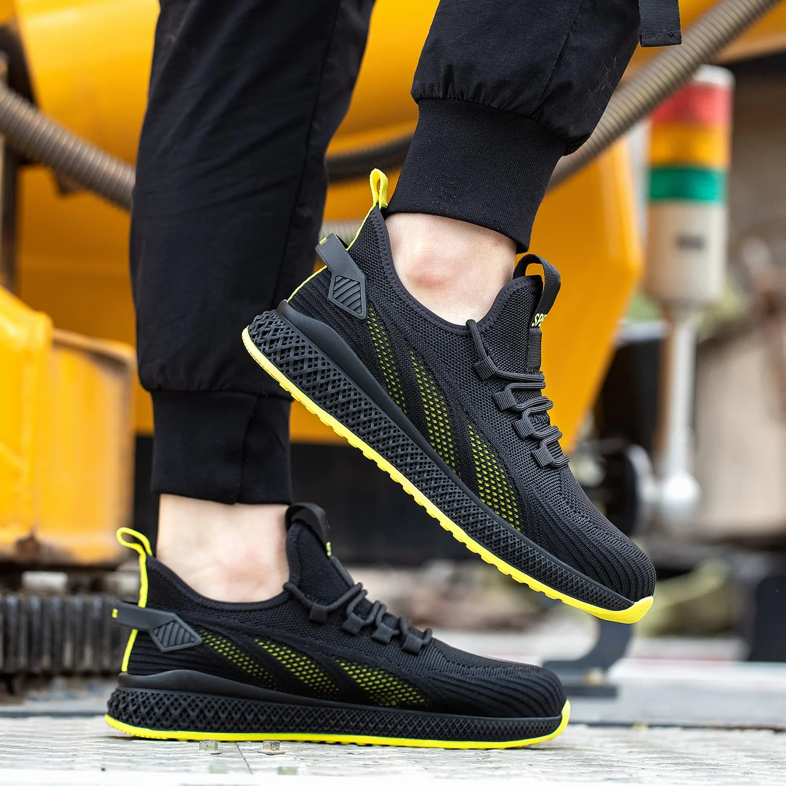 SPIEZ Scarpe Antinfortunistiche Unisex con Puntale Composito, Leggero Scarpe da Lavoro Antiforatura per Uomo e Donna, Comode Sneakers alla Moda da Lavoro e da Indossare Quotidiana
