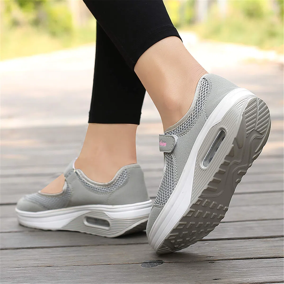Kimily-UK Sandali Sportivi Donna Scarpe Basculanti Mesh Scarpe Fitness Dimagranti Scarpe da Camminata Moda Scarpe da Ginnastica Anti Scivolo Maglia Nuovo Traspirante Estive Mocassini Zeppa