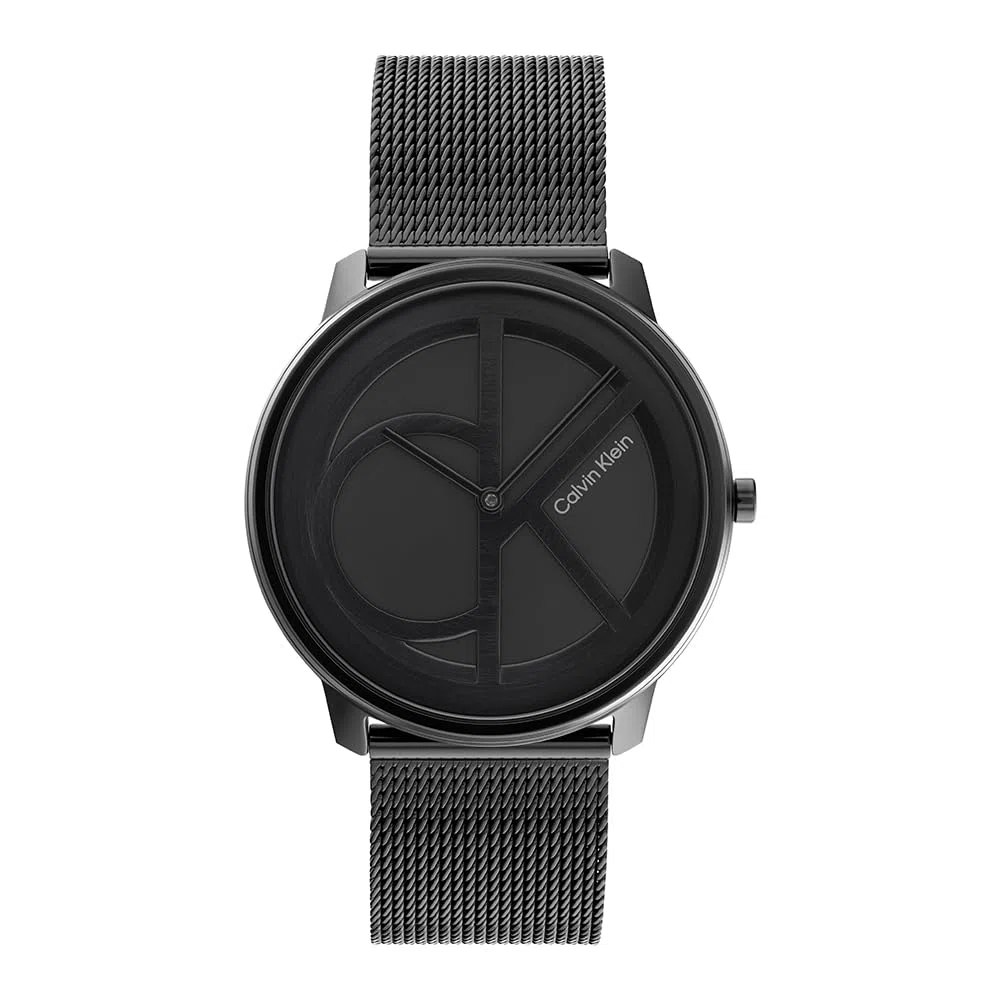 Calvin Klein Orologio Analogico al Quarzo per Uomo e Donna Collezione ICONIC Disponibile con Bracciale in Acciaio Inossidabile a Maglie o in Maglia