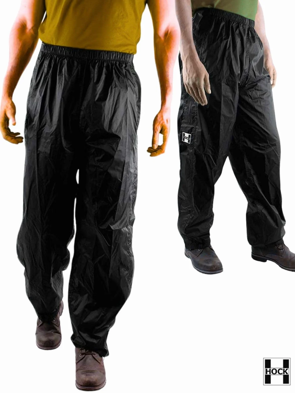 HOCK Pantaloni da Pioggia Unisex per Una vestibilità Comoda, con Cerniera a Due Vie e Traspiranti, Estremamente Impermeabili (Colonna d'Acqua 10.000 mm), Pantaloni da Pioggia da Uomo e