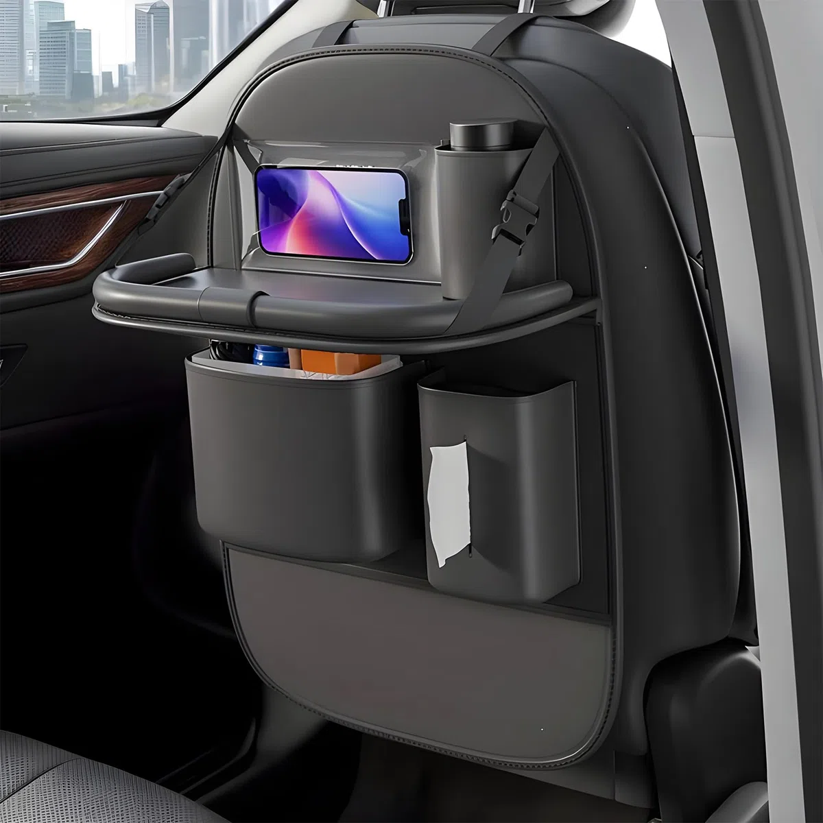 Organizzatore Per Automobili Da Schienale Posteriore Portafazzoletti in | Parasole per Sedile Auto per Viaggi in Auto SUV Furgone e Famiglia con Bambini