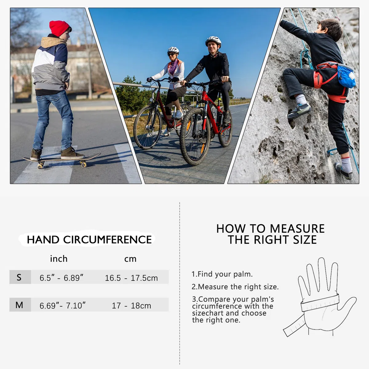 Long Keeper Guanti Bici Bambino - Guanti Ciclismo Dita Complete per Bambini Ragazzo Ragazza, Guanti Sportivi per Jogging Calcio Alpinismo Equitazione Outdoor Sport