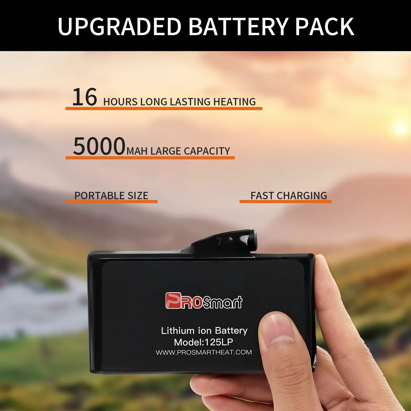 PROSmart Giacche riscaldate impermeabili da uomo con batteria da 12 V