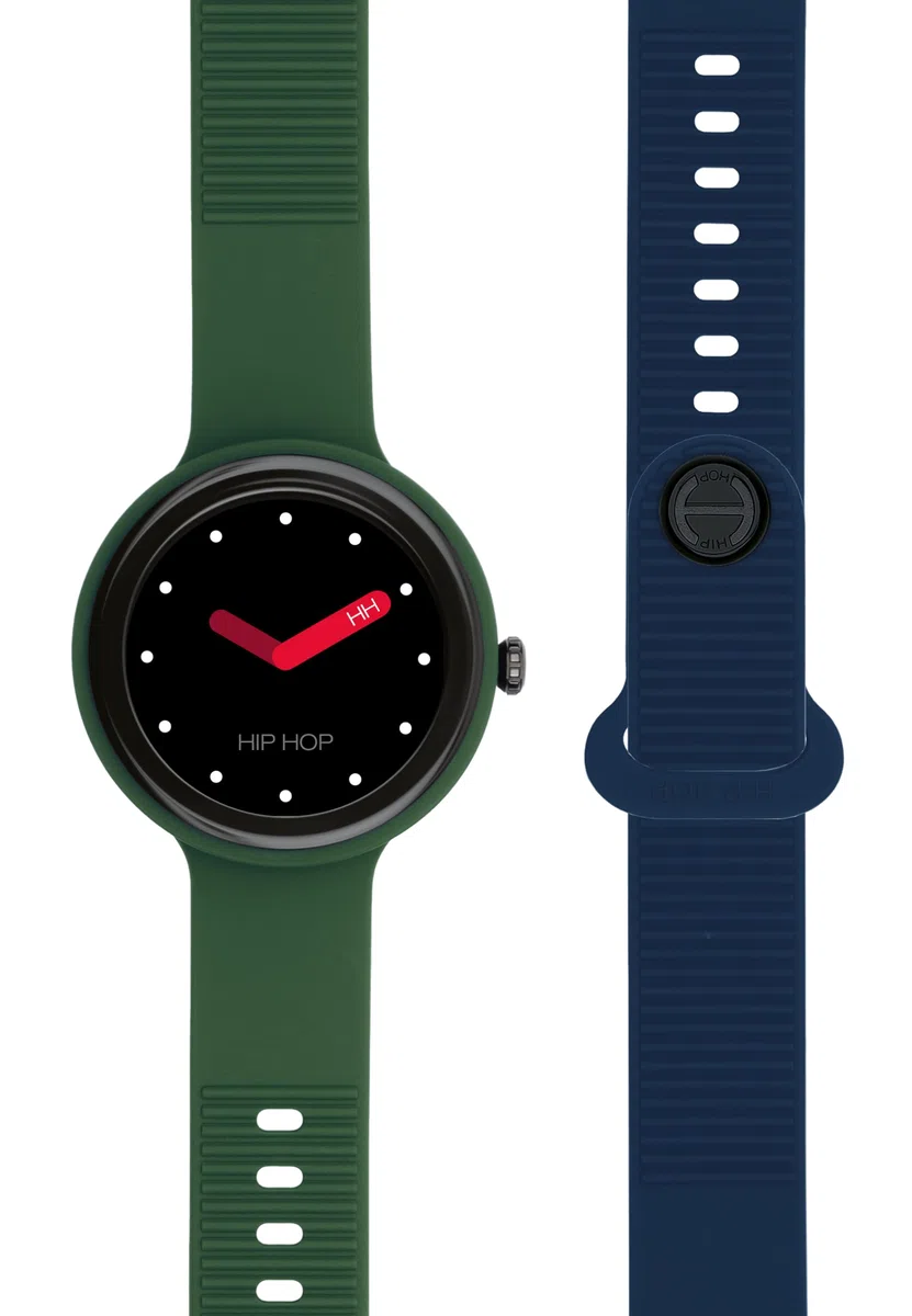 HIP HOP, Smartwatch Hero.NEXT, Smartwatch Uomo con 2 Cinturini Intercambiabili in Silicone, Orologio Smart con Display 1,09", Bluetooth 5.0, Funzioni Salute e Sport, Compatibile con iOS e Android