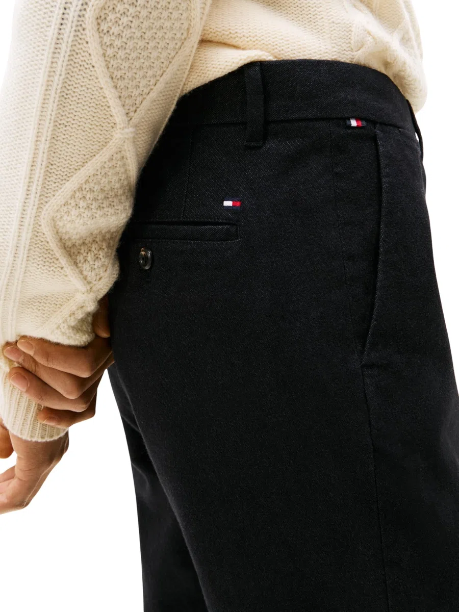 Tommy Hilfiger Uomo Pantaloni Chino Brushed Melange Denton Straight Fit