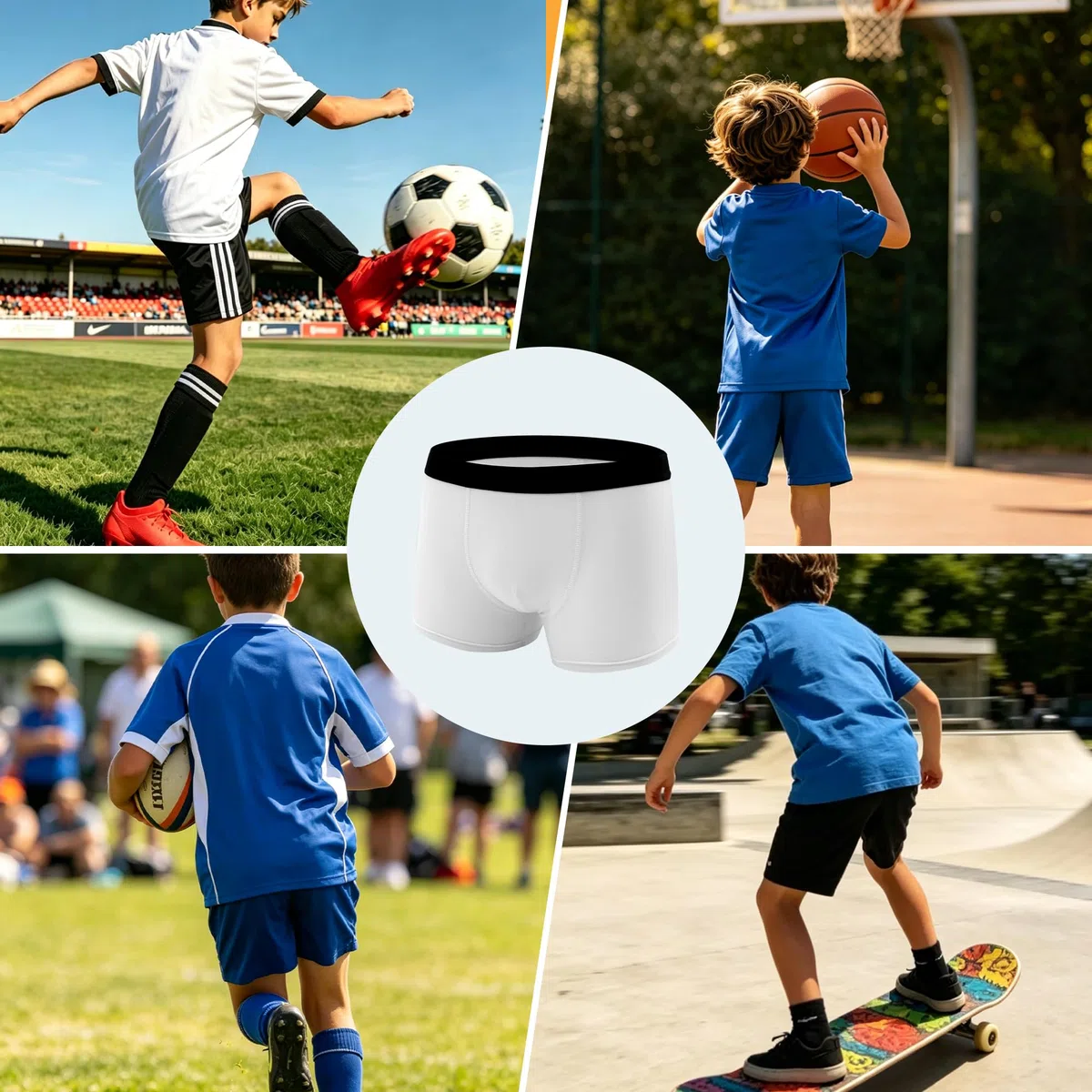 L&K-II 6 Pezzi Ragazzi Boxer Intimo Mutande Cotone Boxer a Pantaloncino Bambino Ragazzo 6-16 Anni 1603