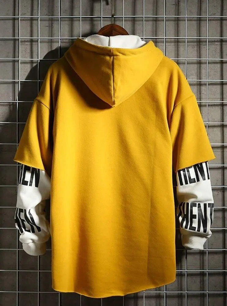 Hello MrLin Techwear Uomo Hip Hop Felpa con Cappuccio Giapponese Streetwear Patchwork Urban Hoodie