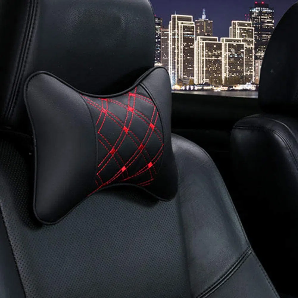 SAXTZDS Cuscino per Il Collo del seggiolino Auto, Cuscino per Auto in Fibra, Adatto per alleviare Il Dolore al Collo e Supporto cervicale