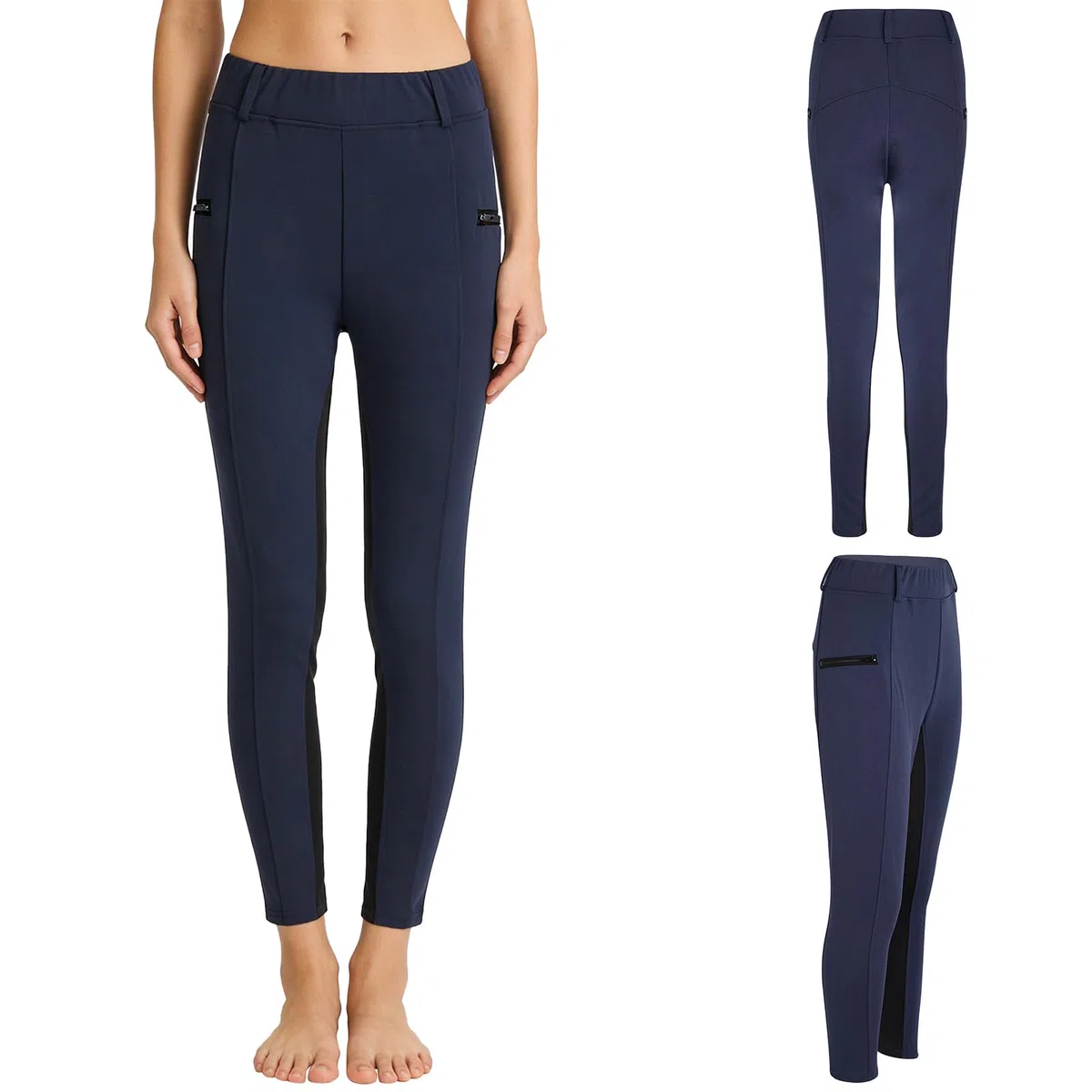 Choomomo Donna Pantaloni da Equitazione con Tasca con Cerniera Pantaloni da Equitazione A Vita Alta Donne Collant Sportivi Allenamento Danza