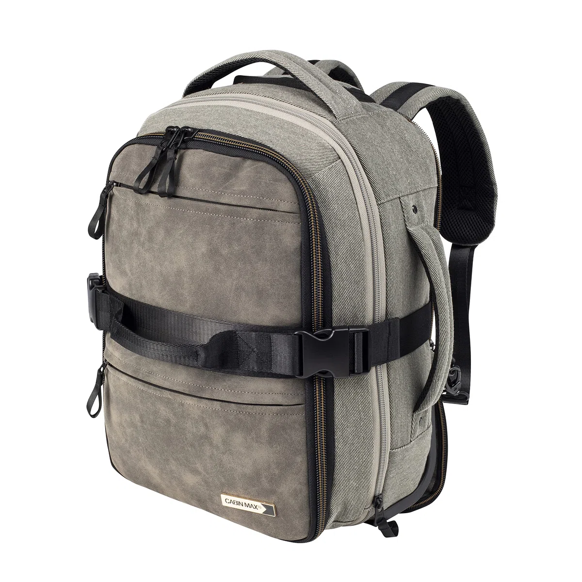 Cabin Max Borsa da Viaggio Espandibile Evos, 40x30x15 > 40x30x20 cm, Zaino/Trolley Sottosella da Trasporto, Grigio, Trolley, Bagaglio a mano