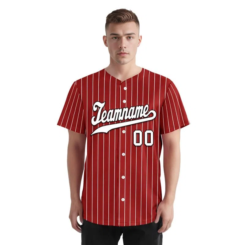 Maglie da baseball personalizzate per uomo donna bambini stampa nome immagine logo traspirante Quick Dry Stripe manica corta maglia sportiva