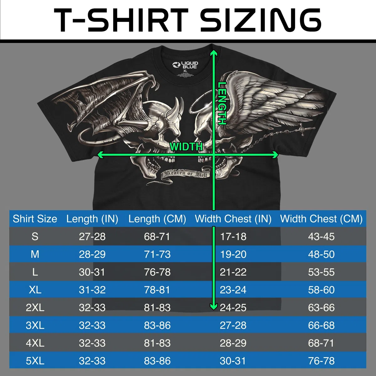 Liquid Blue Plus-Size Good And Evil T-Shirt Uomo