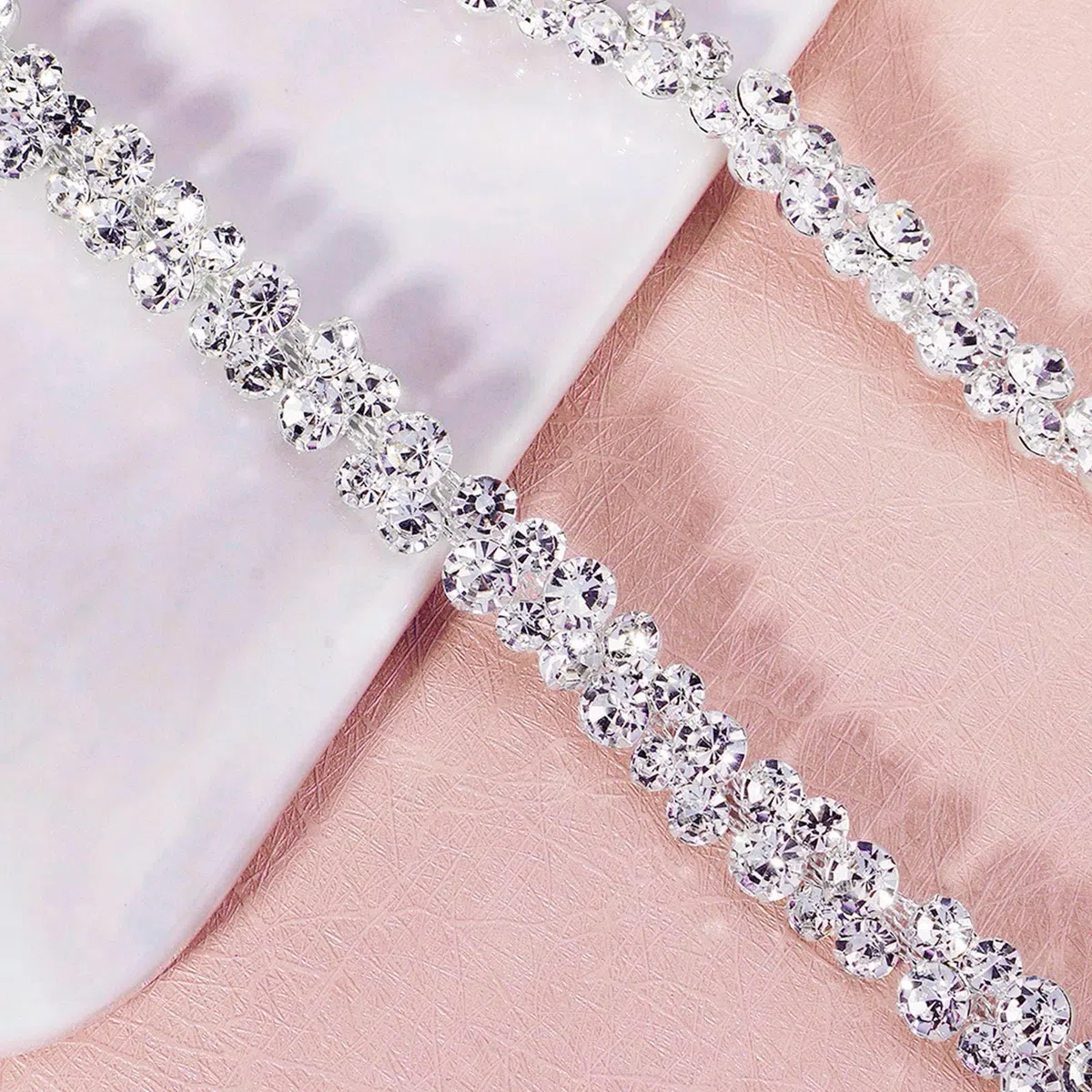 Cintura con Strass d'argento, Donna Eleganti per Abito da Sposa e da sera in Cristallo Raso Fiocco Fusciacca, Accessori con glitter, Strass da sposa Cintura da sposa Cintura glitterata