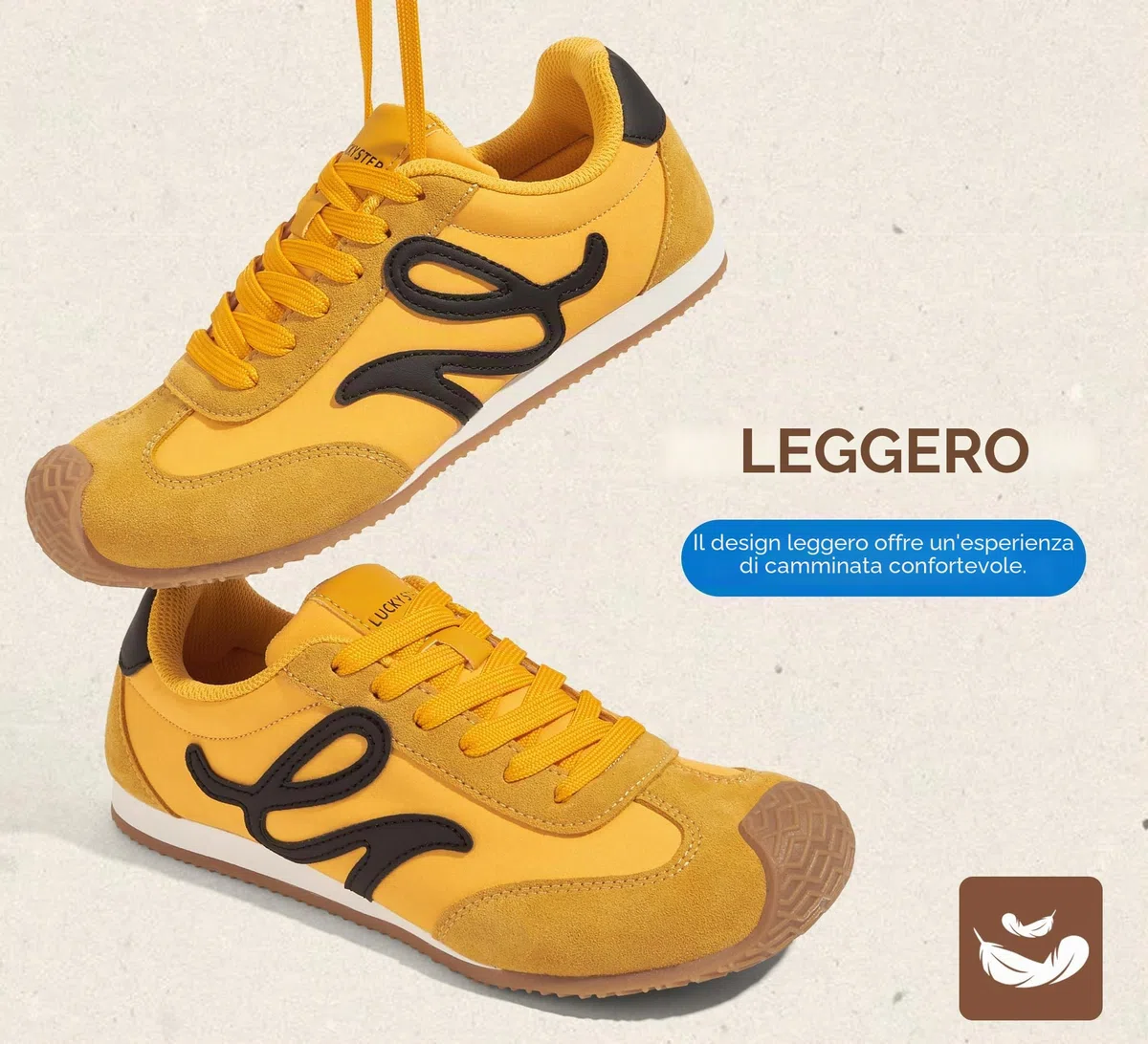 LUCKY STEP Scarpe da Tennis Retro per Donna – Sneaker Classiche Casual in Pelle Genuina con Suola Sottile e Leggera, Eleganti e comode