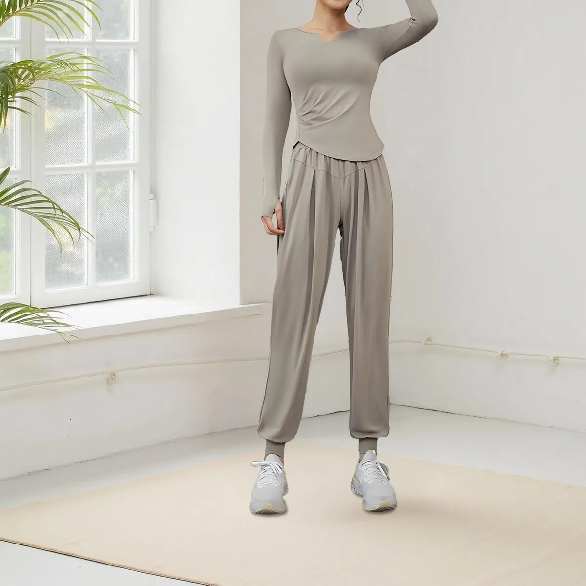Generic - Set da 3 pezzi per allenamento da donna, taglia XXL, composto da giacca, top e pantaloni, traspirante e traspirante, misto poliestere e spandex, per yoga e palestra