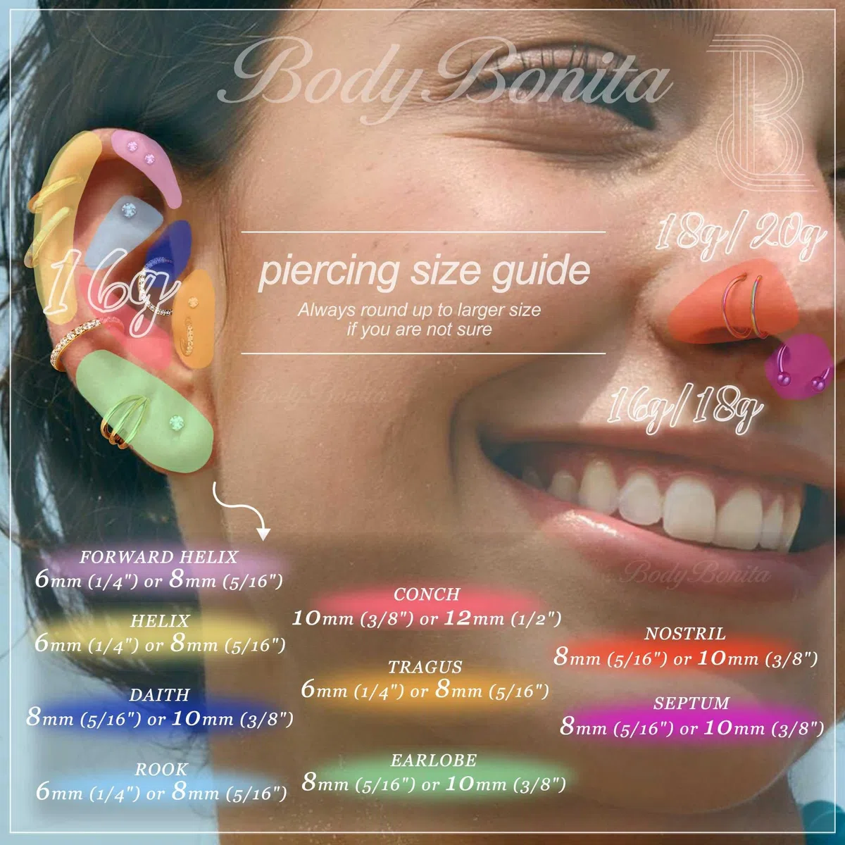 BodyBonita Nostril Piercing Naso In 16G/18G Titanio Orecchini Cerchio Anello Per Septum Conch Helix Uomo Con Design Pugnale Clicker Trago Cartilagine Lobo Ipoallergenico Gioielli Di Stile Moderno