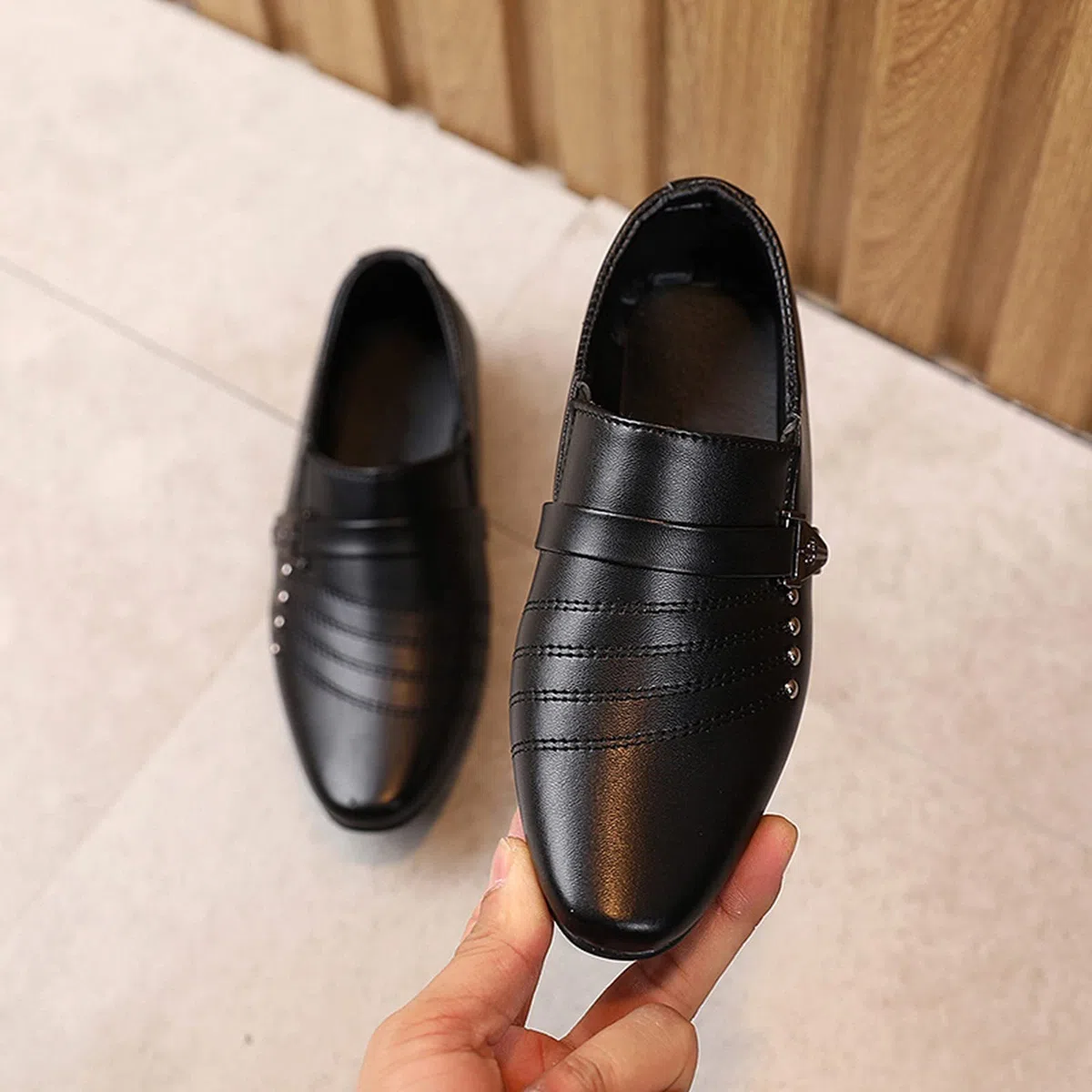 Ragazzi Mocassini Bambini Scarpe Eleganti da Pantofole, Mocassini Scarpe Comode Casual,Scarpe in Pelle Scarpe Basse alla Moda Antiscivolo Difendere Puzzolente Scarpe morbide