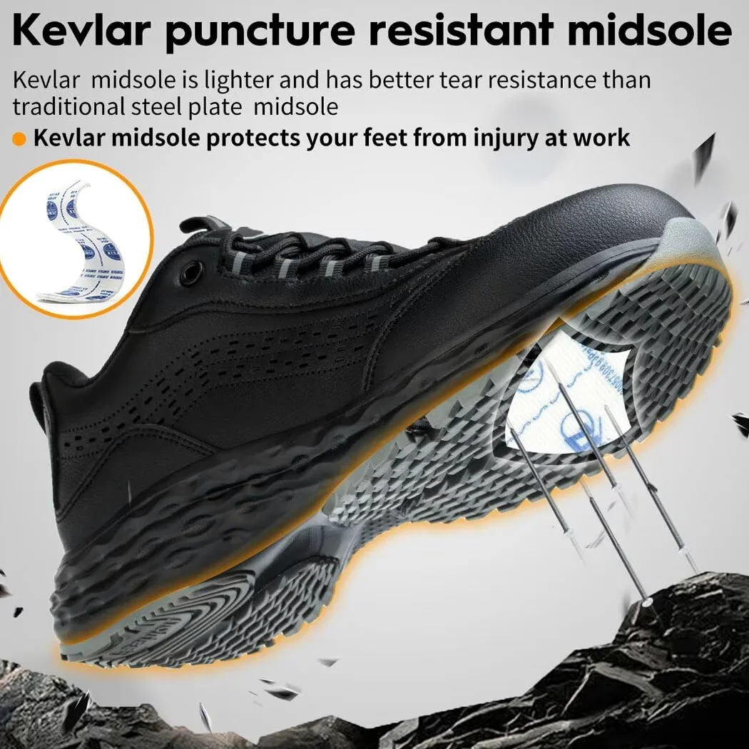 Scarpe Antinfortunistiche Uomo Donna Antiscivolo Scarpe da Lavoro Comode Leggere Scarpe Sicurezza Traspiranti
