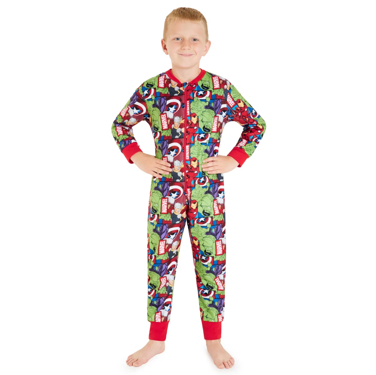 Marvel Pigiama Intero Bambino - Pigiamone in Pile Caldo 3-10 Anni - Pigiami Interi Bambini Spiderman Idea Regalo