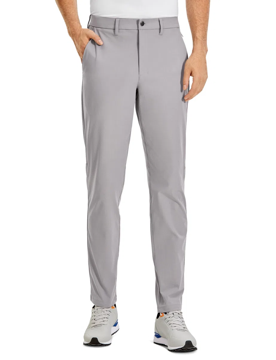 CRZ YOGA Pantaloni da Golf da Uomo Comodi Leggeri Asciugatura Rapida Traspiranti Elasticizzati con Tasche - 76cm Gabbiano 44