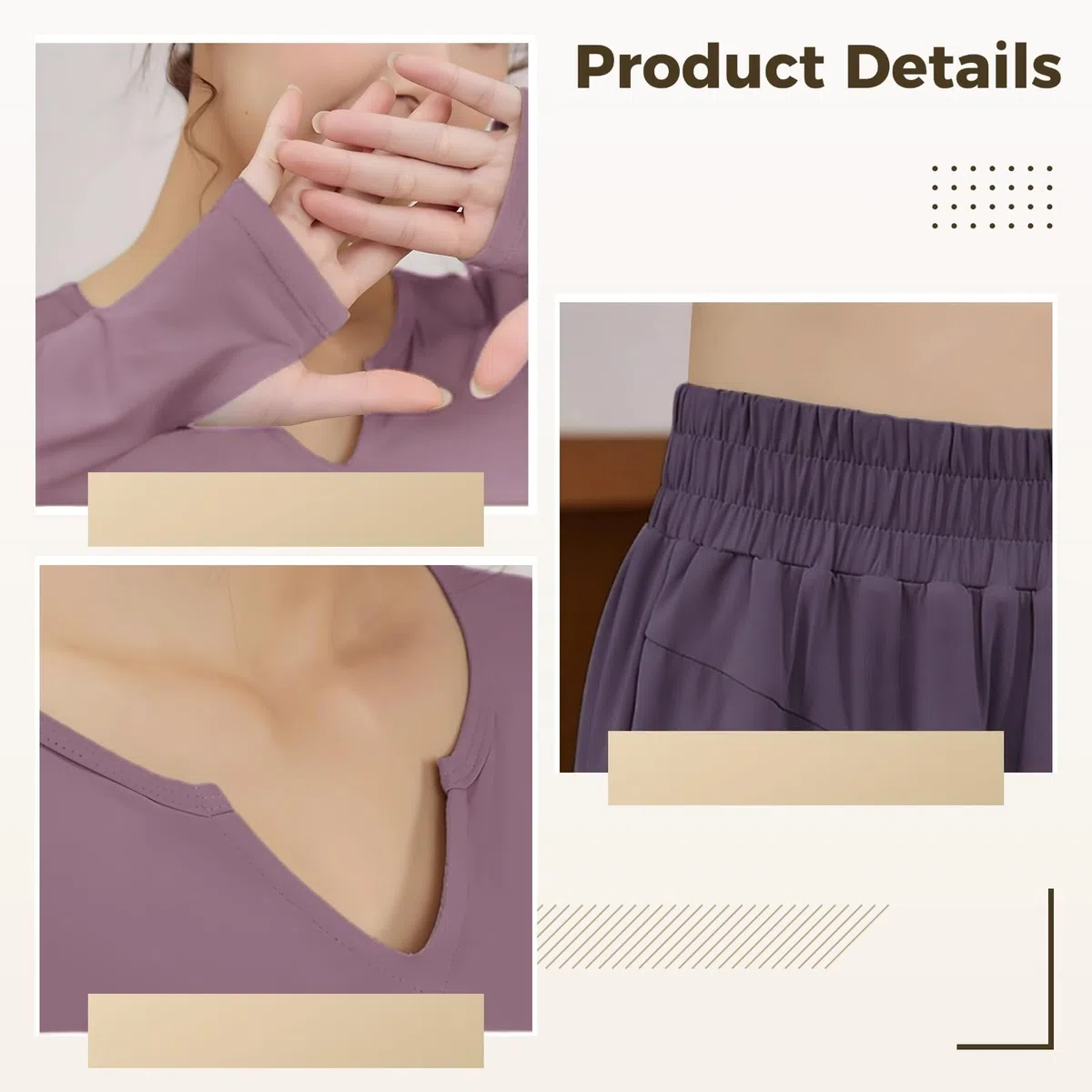 Set da allenamento da donna, 3 pezzi, per yoga, corsa e fitness, maglia a maniche lunghe, pantaloni da jogging e canotta senza maniche, traspirante, ad alta elasticità, viola