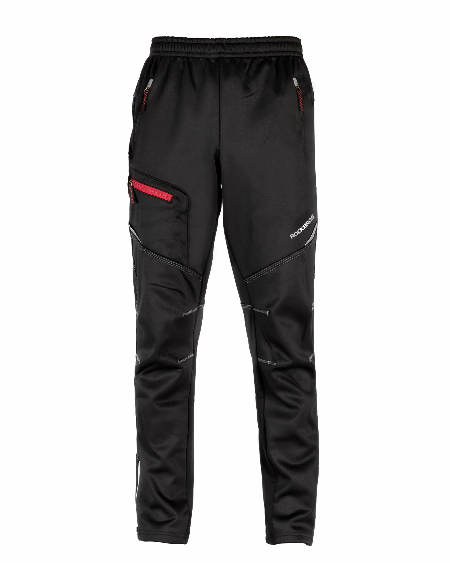 ROCKBROS Pantaloni Sportivi Invernali da Ciclismo, Pantalone per Bici Corsa Escursionismo Lavoro, Antivento Traspirante, Uomo Donna, con Pile Interno, Abbigliamento Sportivo