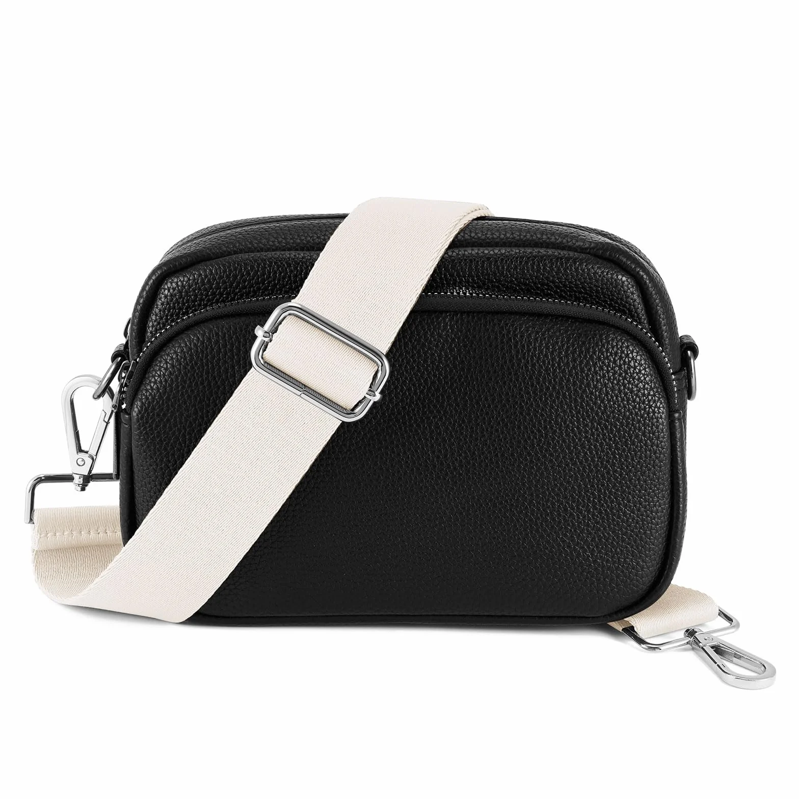 QIUTIMIY Tracolla, Spessore Regolabile Morbida Sostituzione Universale Comfort Antiscivolo con Fibbie Argentate adatta per borsa a Tracolla/Borsa a Tracolla/Borsa a Tracolla，Beige
