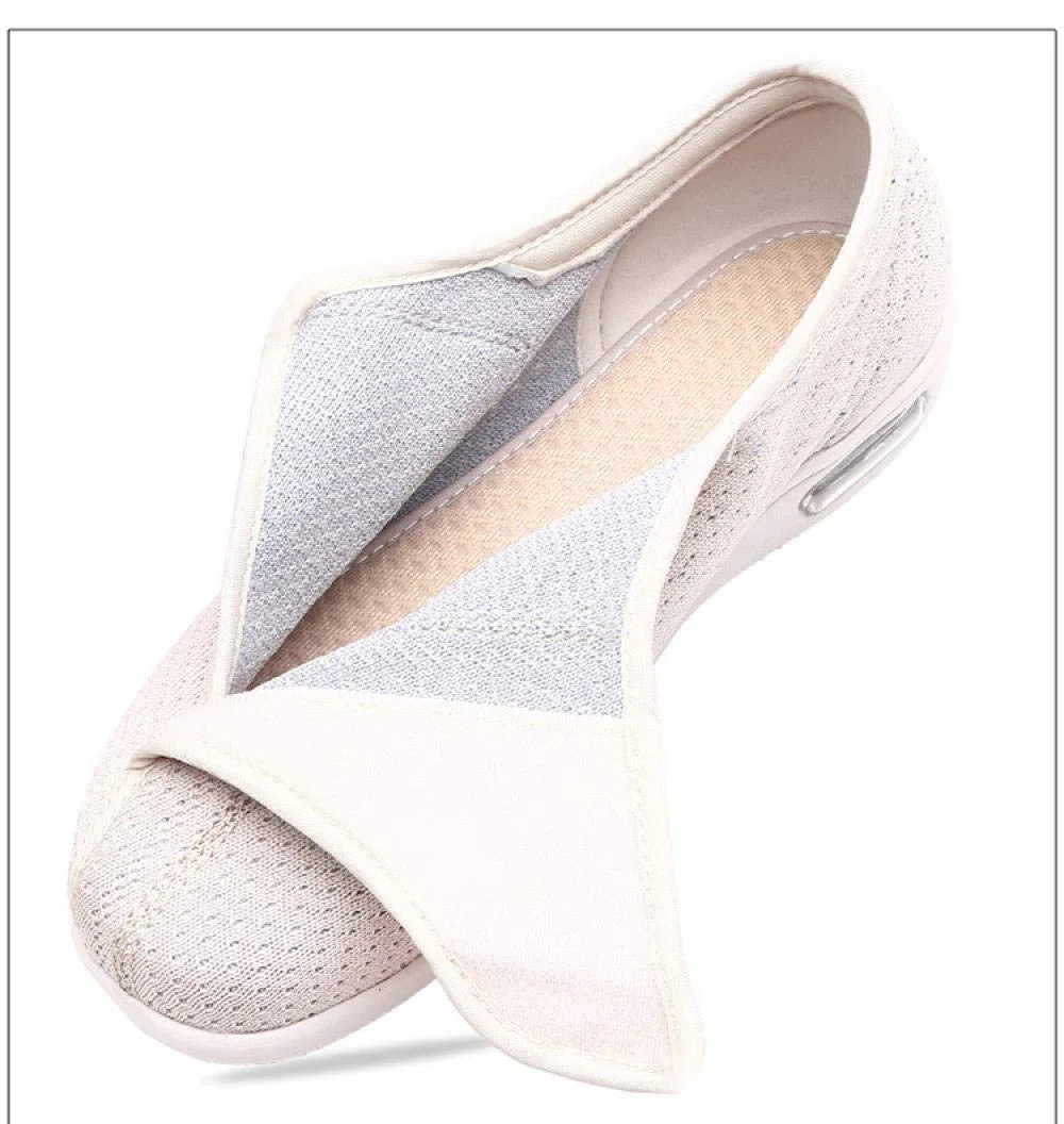 MLLM - Pantofole per stivali con chiusura a scatto, per giradischi esterne, grandi dimensioni, leggere, scarpe da anziani, misura regolabile, gonfiore del piede, gonfiore dell'artrite