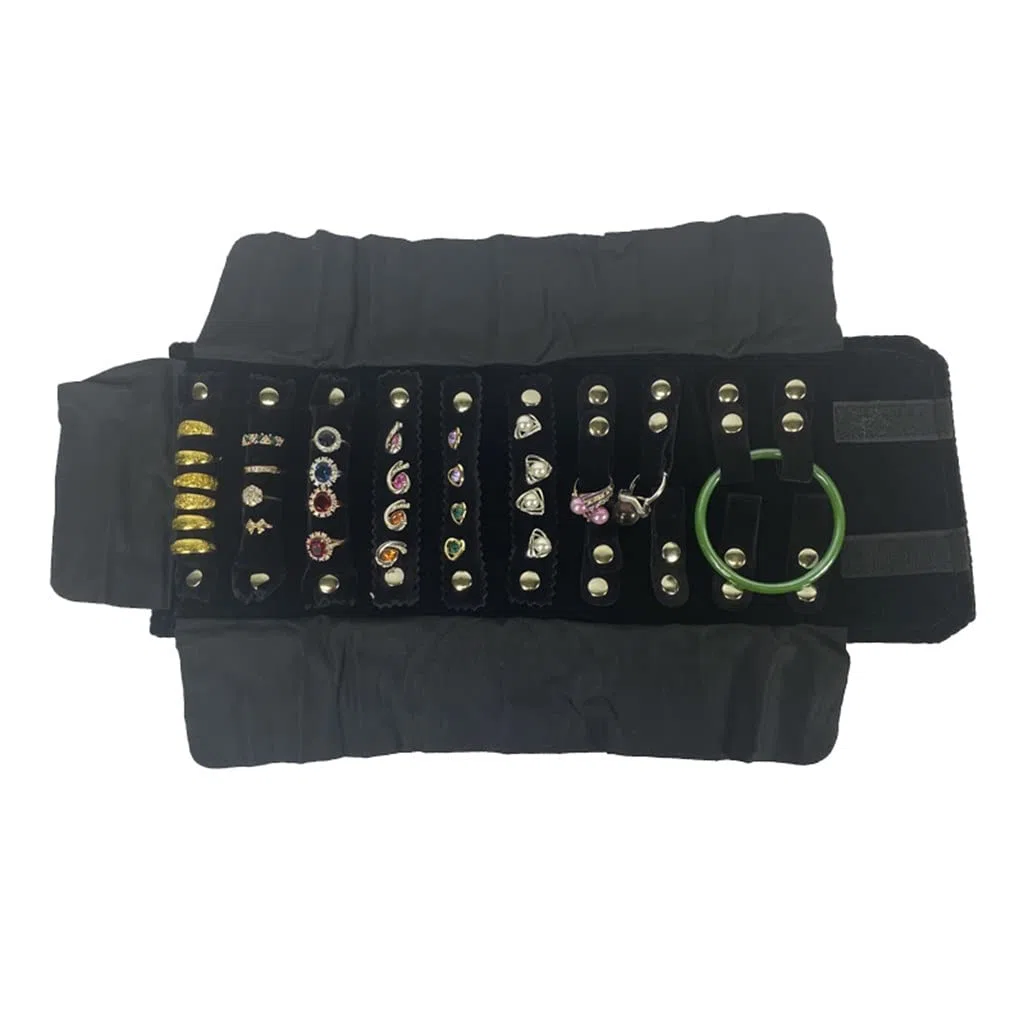 Borsa Multifunzionale per riporre Orecchini, collane, Gioielli, Borsa da Viaggio Portatile, Borsa da Esposizione (D 29x48 cm)