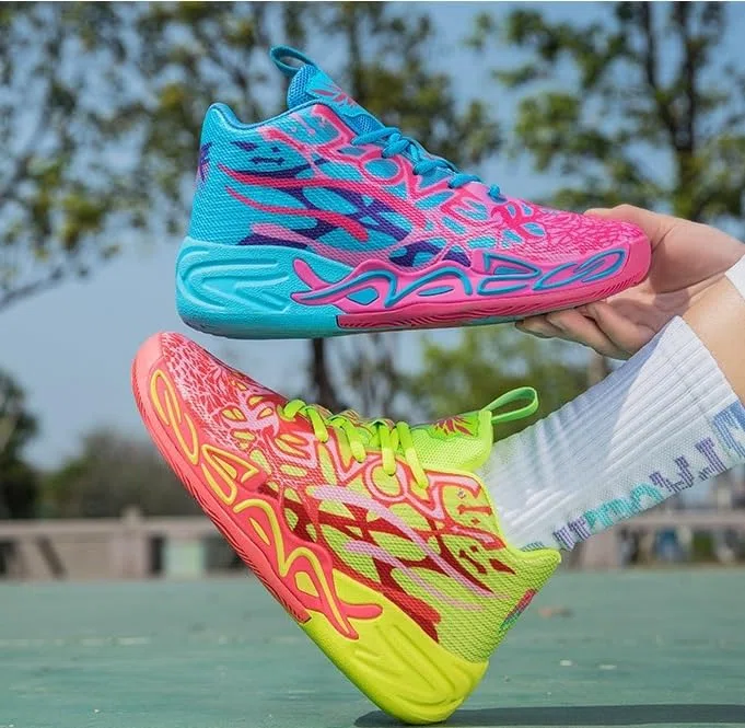 Scarpe da basket alte da uomo con rete traspirante antiscivolo alla moda sport all'aria aperta scarpe per il tempo libero