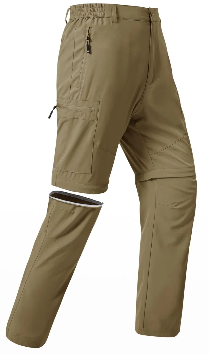 JINSHI Uomo Pantaloni Convertibili Cargo Pantaloncini Leggeri ad Asciugatura Rapida Zip-off Pantaloni da Trekking Montagna con 5 Tasche a Zip