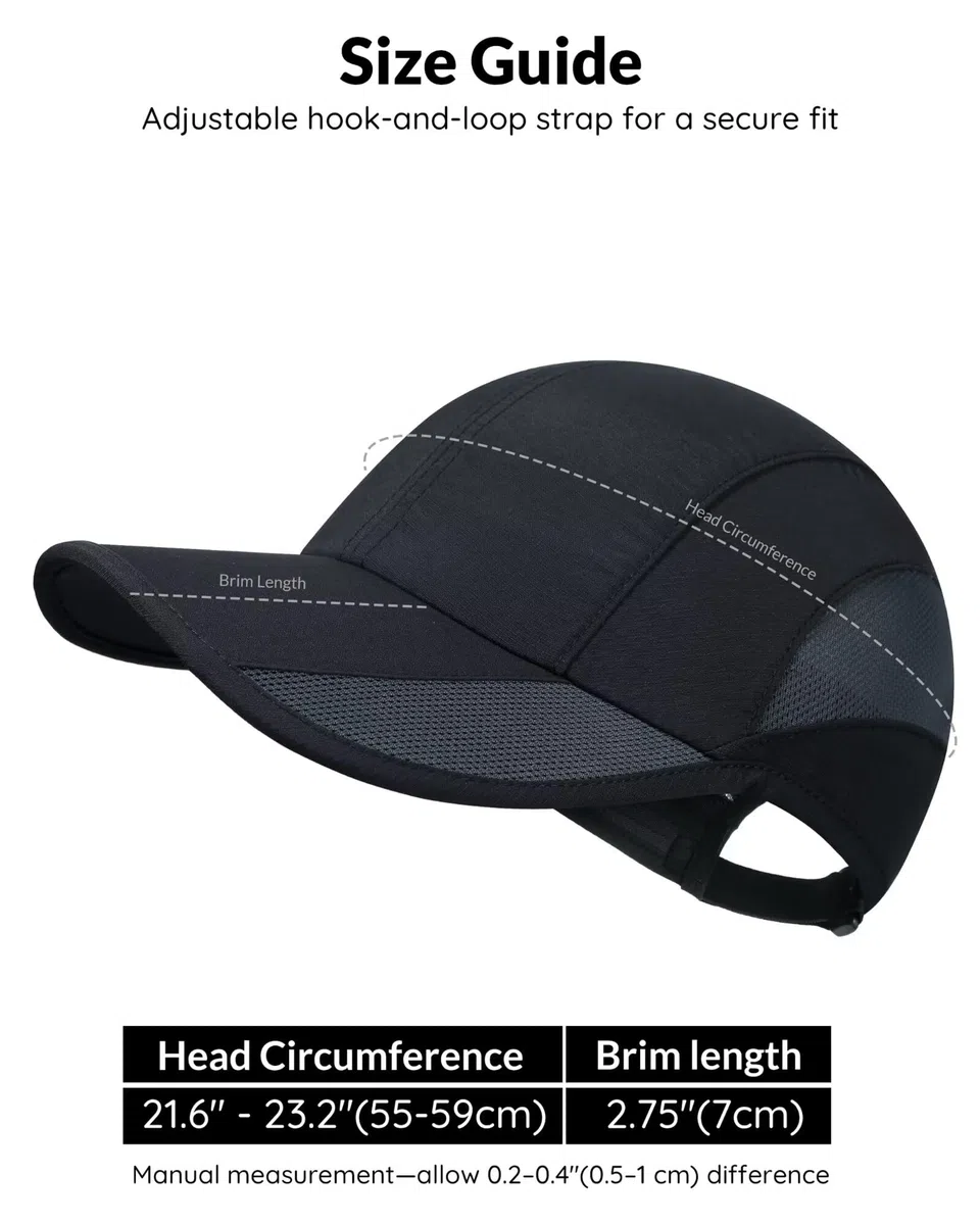 GADIEMKENSD Cappello da Corsa ad Asciugatura Rapida per Uomo, Berretto da Baseball Senza Struttura per Donna, Cappello Estivo UPF50+, Casquette Sportivo con Rete Traspirante