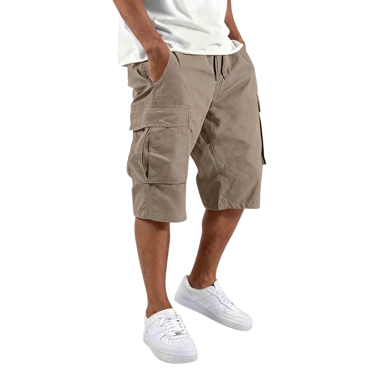 Pantaloncini Uomo Estivi Cargo Bermuda Cargo Shorts - Con Tasche Pantaloni Corti Slim Fit Multi-Tasche In Cotone Pantaloncini Da Lavoro Casual Sportivi Leggero Shorts Campeggio Vacanza Spiaggia