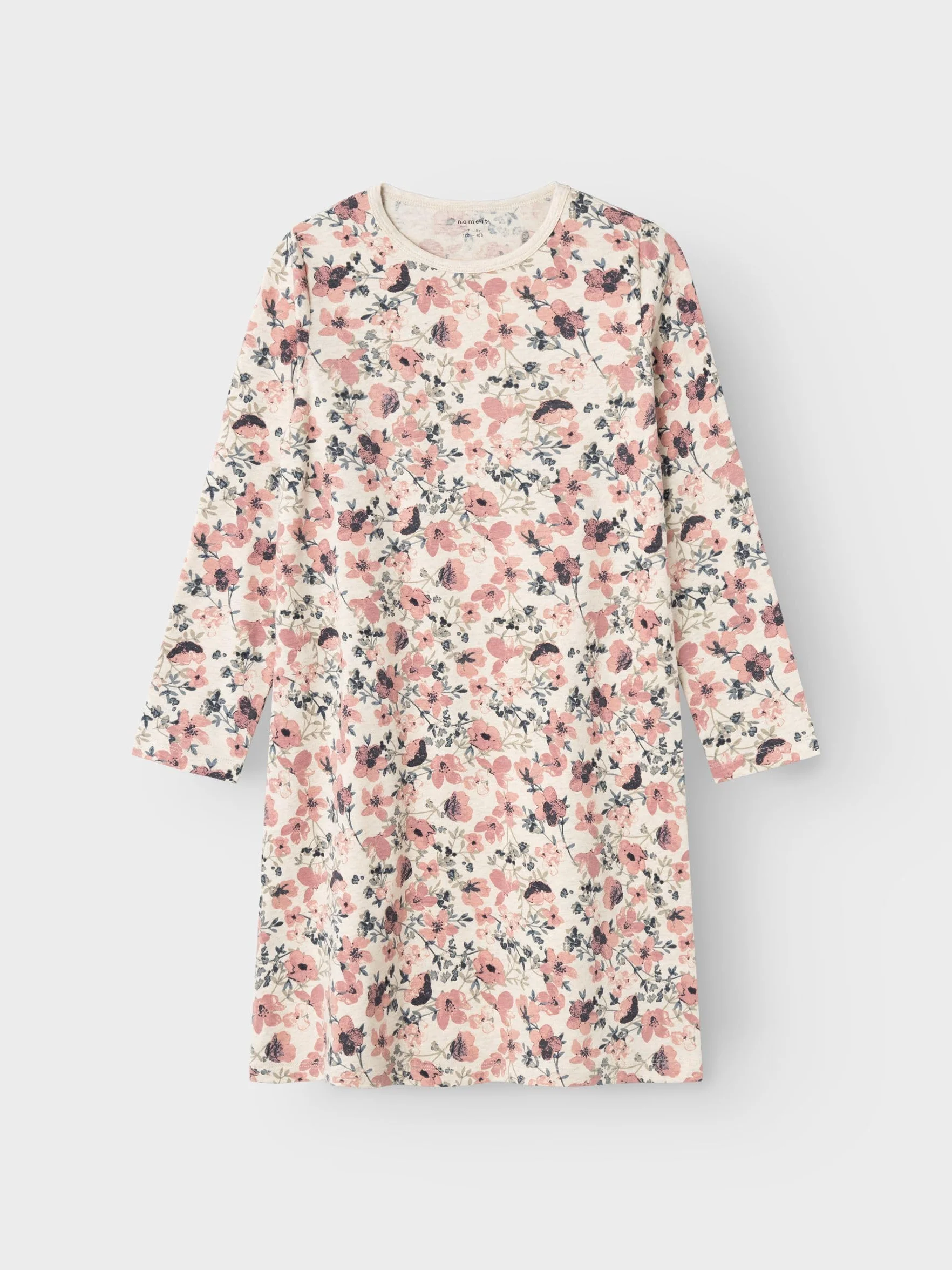 Name IT Nkfnightgown LS Nostalgia Flower Noos Camicia da Notte Bambine e Ragazze (Pacco da 1)