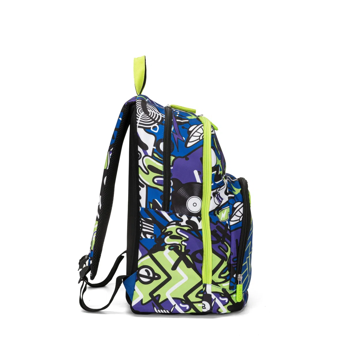 COMIX - Zaino Scuola per Bambini e Ragazzi, Zaino Estensibile con Schienale Imbottito e Rinforzato, Spallacci Regolabili e Vano Principale, Tasca Frontale con Zip, 32x43Hx21 cm, Bright Boy