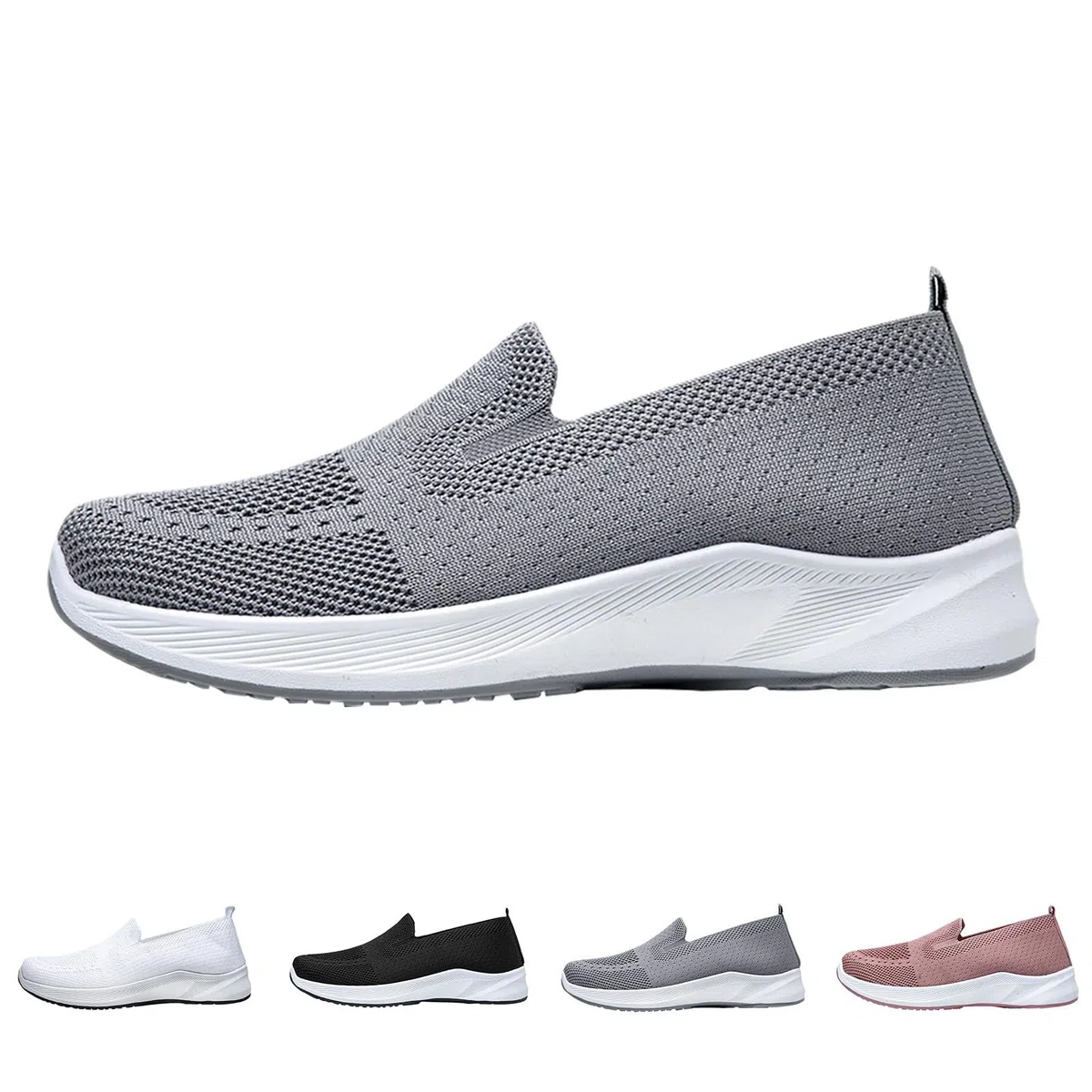FGUUTYM Scarpe ortopediche da donna con cuscino ad aria, scarpe da ginnastica larghe H infermiere walking in memory foam traspirante maglia scarpe casual slip on sport allenamento scarpe da corsa su