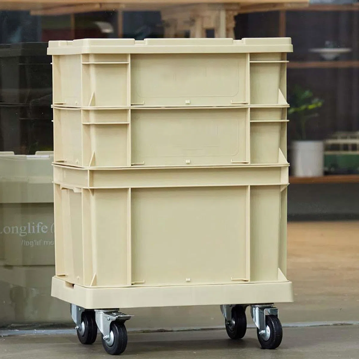 Scatola portaoggetti in stile industriale | Contenitore impilabile in stile industriale, organizer per attrezzi mobile con coperchio per esterni e casa | Contenitori Per Piante E Archiviazione Con Ruote Per Garage Cantina Ufficio Trasloco Imballaggio Attr