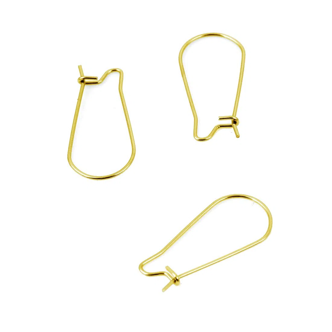 Perlin Orecchini a cerchio in acciaio inox, orecchini a cerchio dorati, accessori per la creazione di gioielli, 24 mm, 30 pezzi