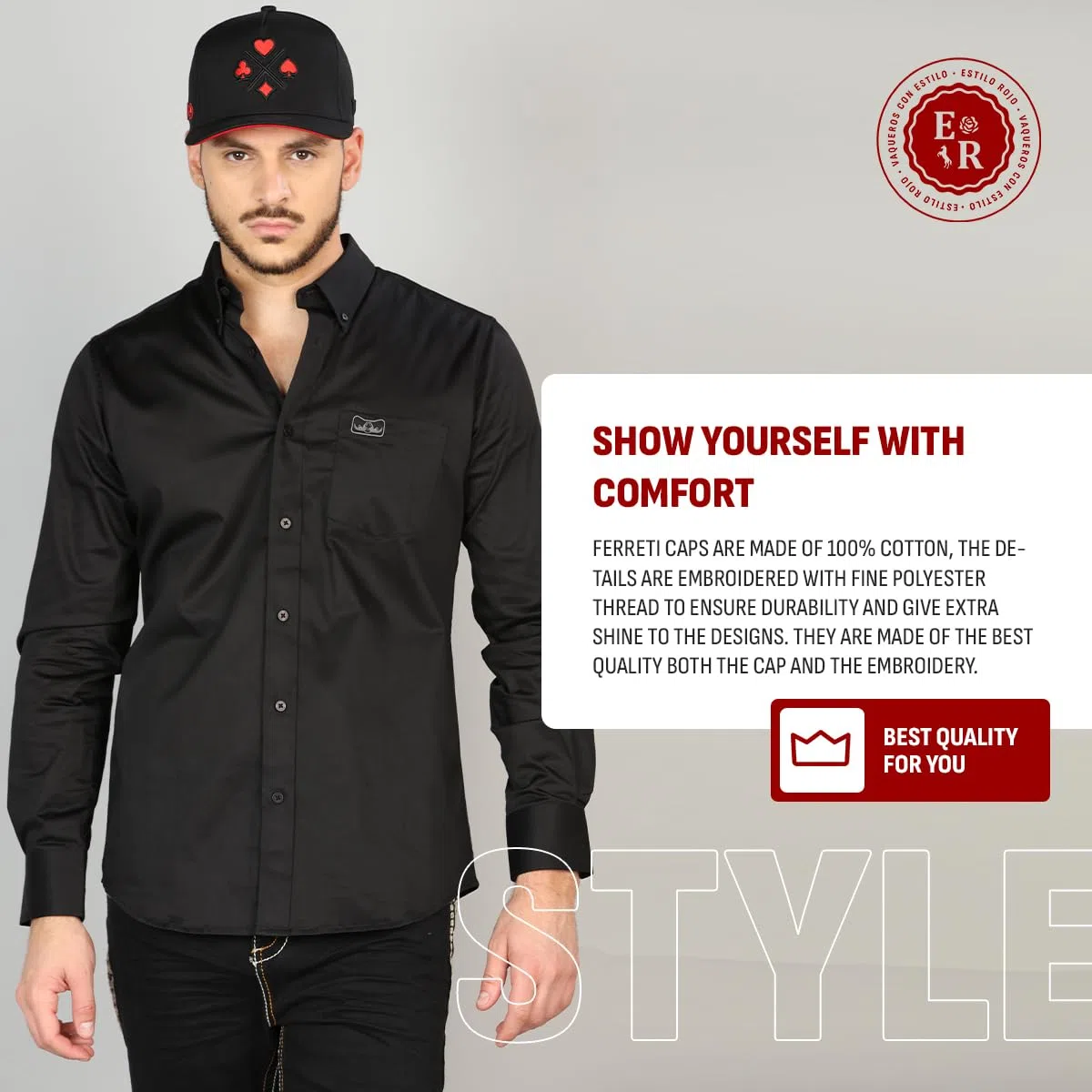 Ferreti Culiacan - Cappellino da uomo con 4 carte, cappello da baseball nero per uomini e donne, cappelli e berretti da uomo, taglia regolabile
