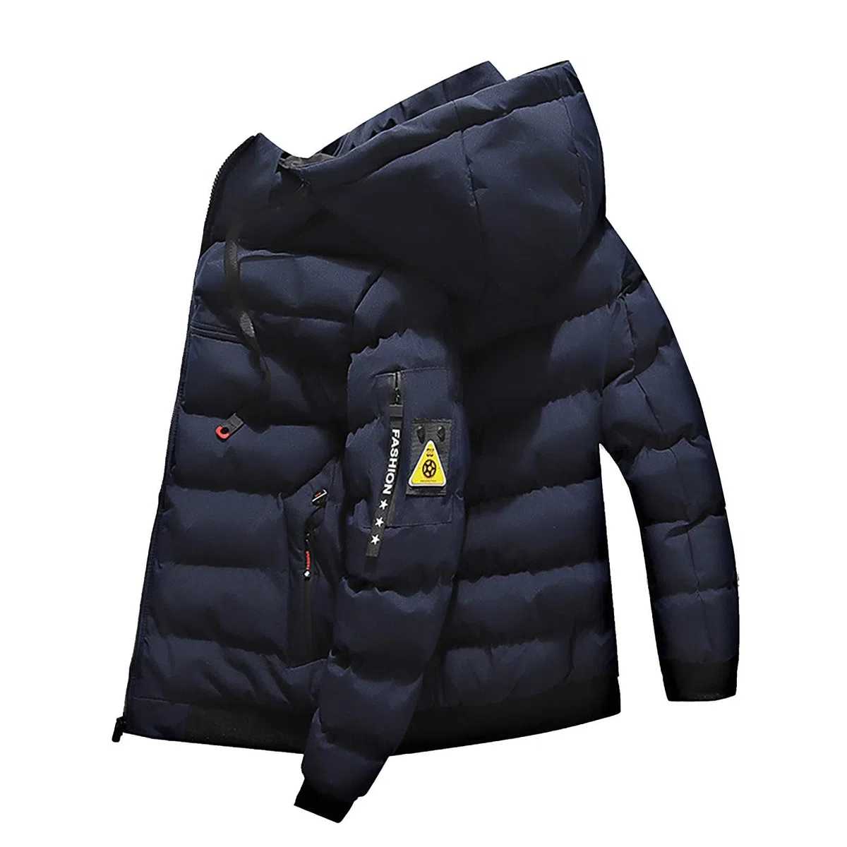 Generisch Piumino da uomo con cappuccio, caldo, invernale, antivento, trapuntato, con cappuccio, casual, invernale, giacca funzionale